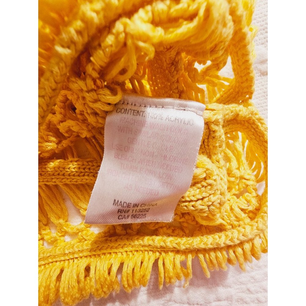 Apple Bottom Crochet top size Large yellow‎ cropped y2k - Picture 4 of 10